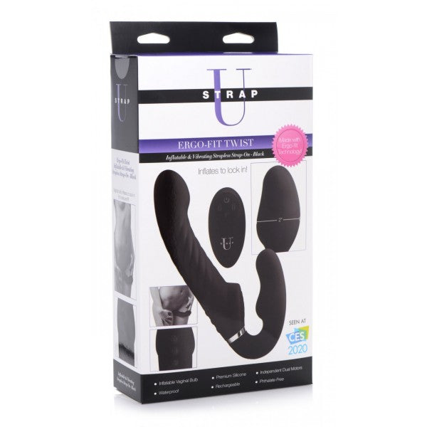 10x Vibrating Silicone Strapless Strap-on
