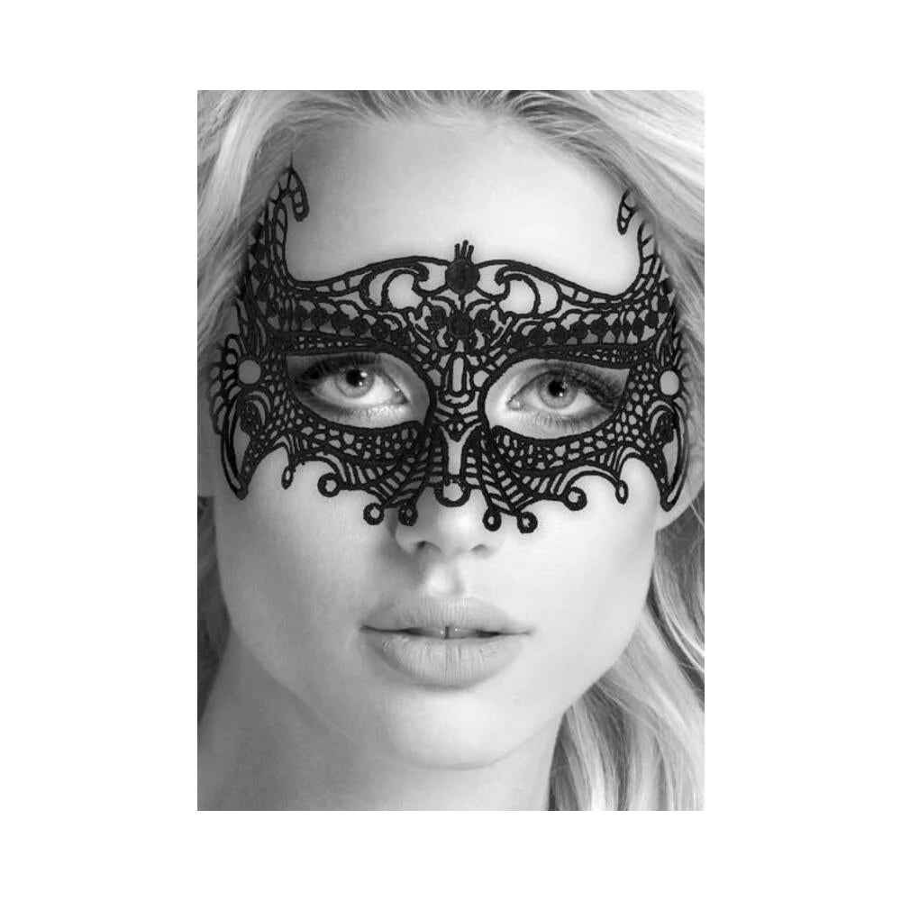 Ouch! Black & White Lace Eye Mask